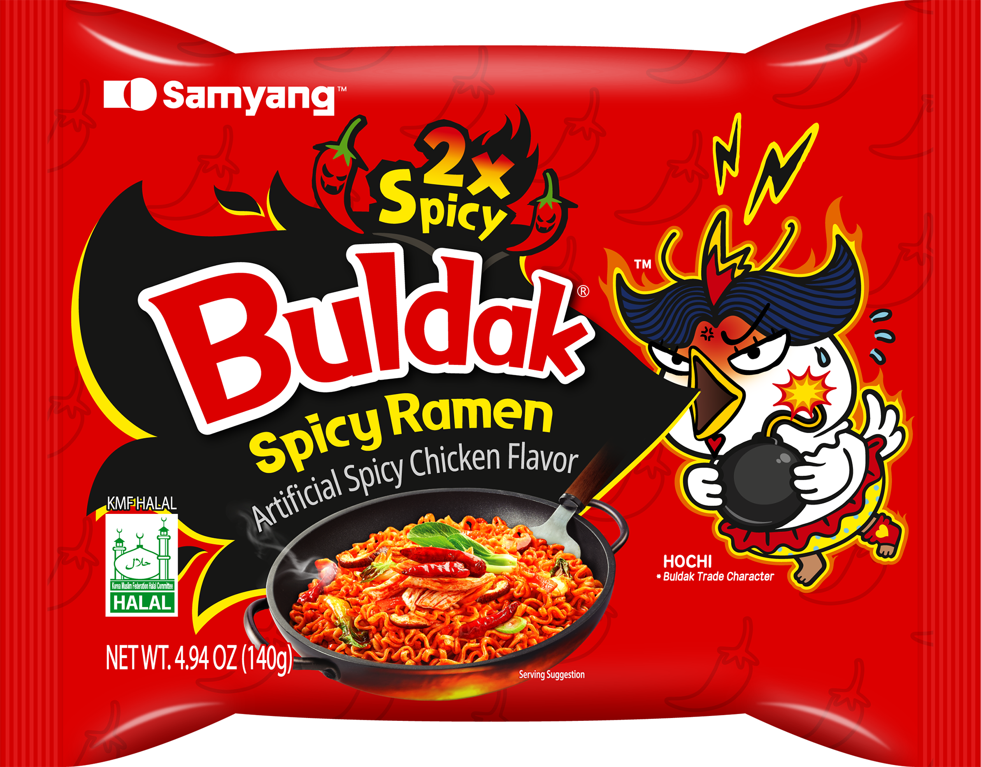 Buldak 2X Spicy ramen pack