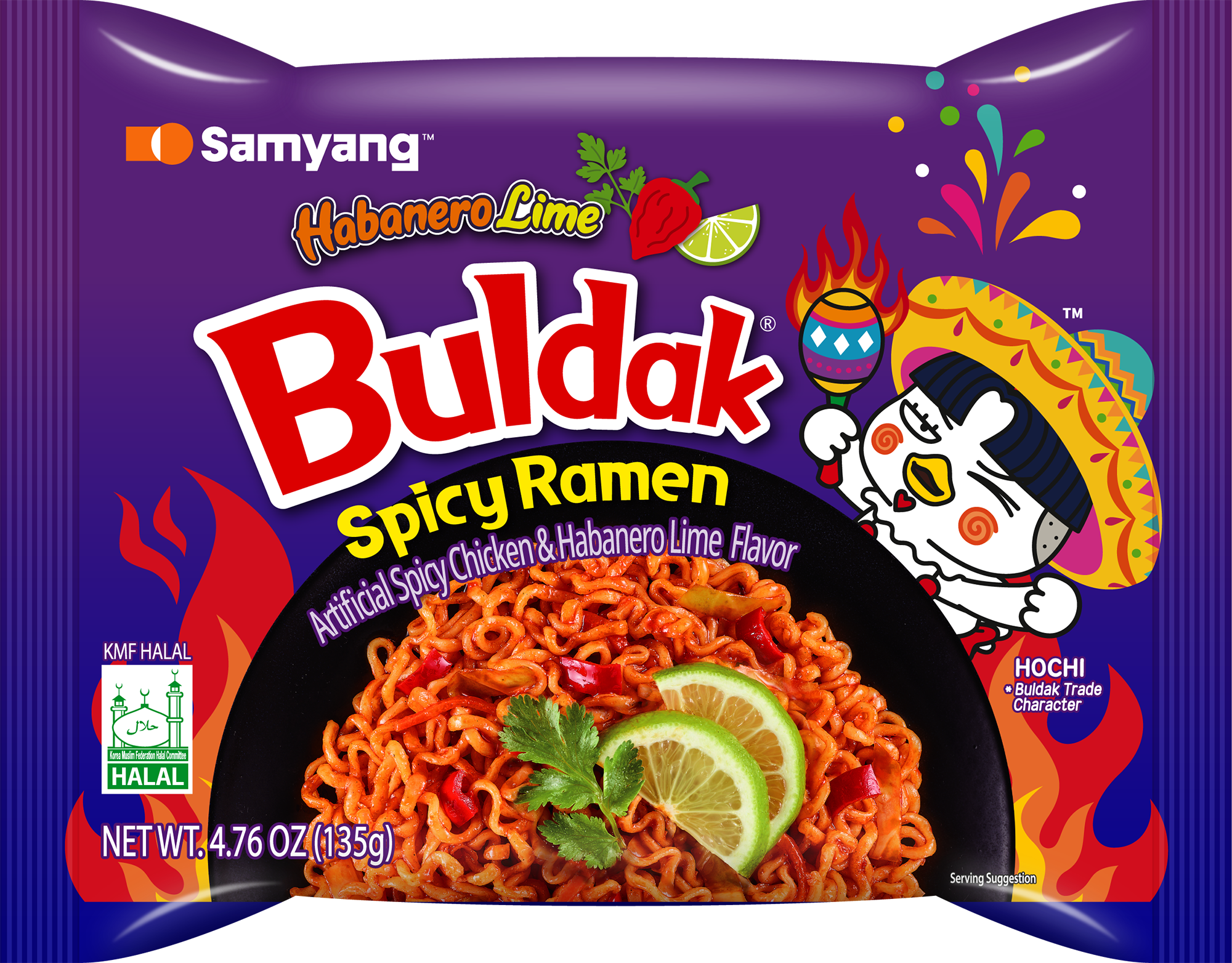 Buldak Habanero Lime ramen pack