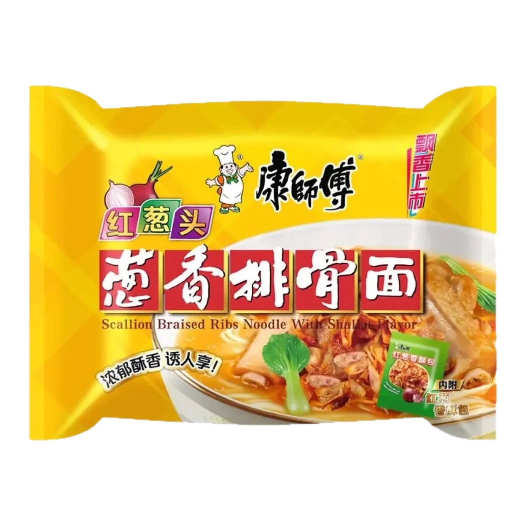 Buldak Master Kong costilla y cebollín ramen pack