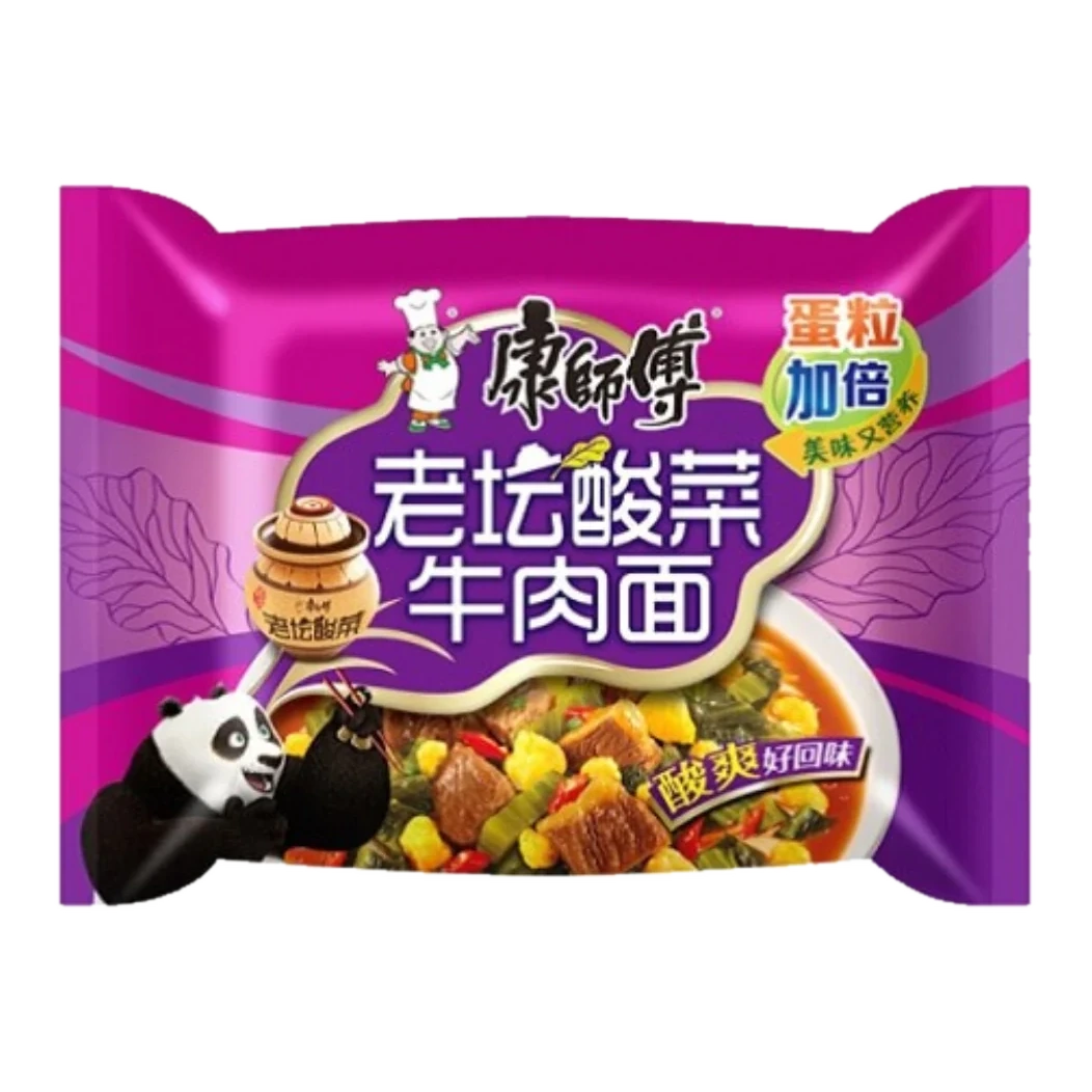 Buldak Master Kong res con mostaza encurtida ramen pack