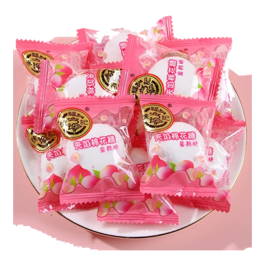 Buldak Hsu Fu Chi malvavisco relleno de durazno ramen pack
