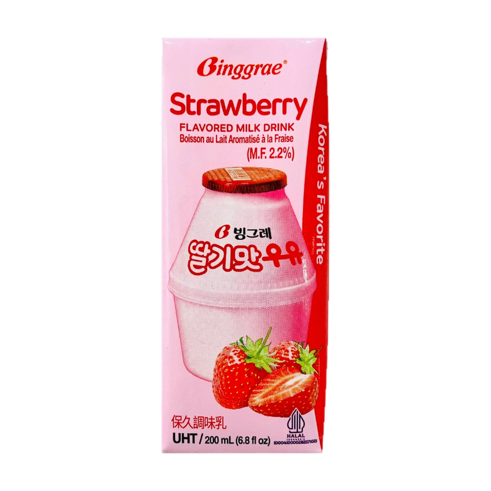 Binggrae leche de fresa, SKU 880340
