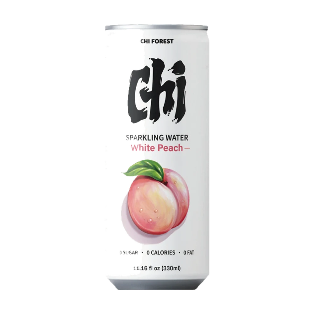 Genki Forest Soda Durazno Blanco Lata