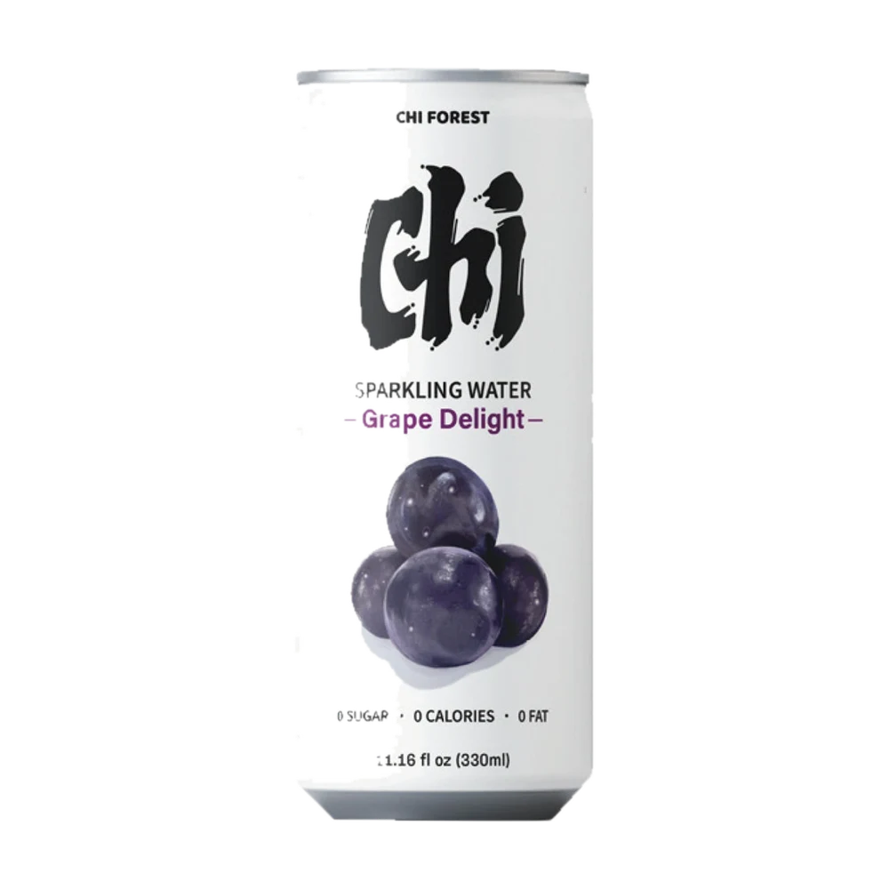 Chi Forest soda de uva negra · lata