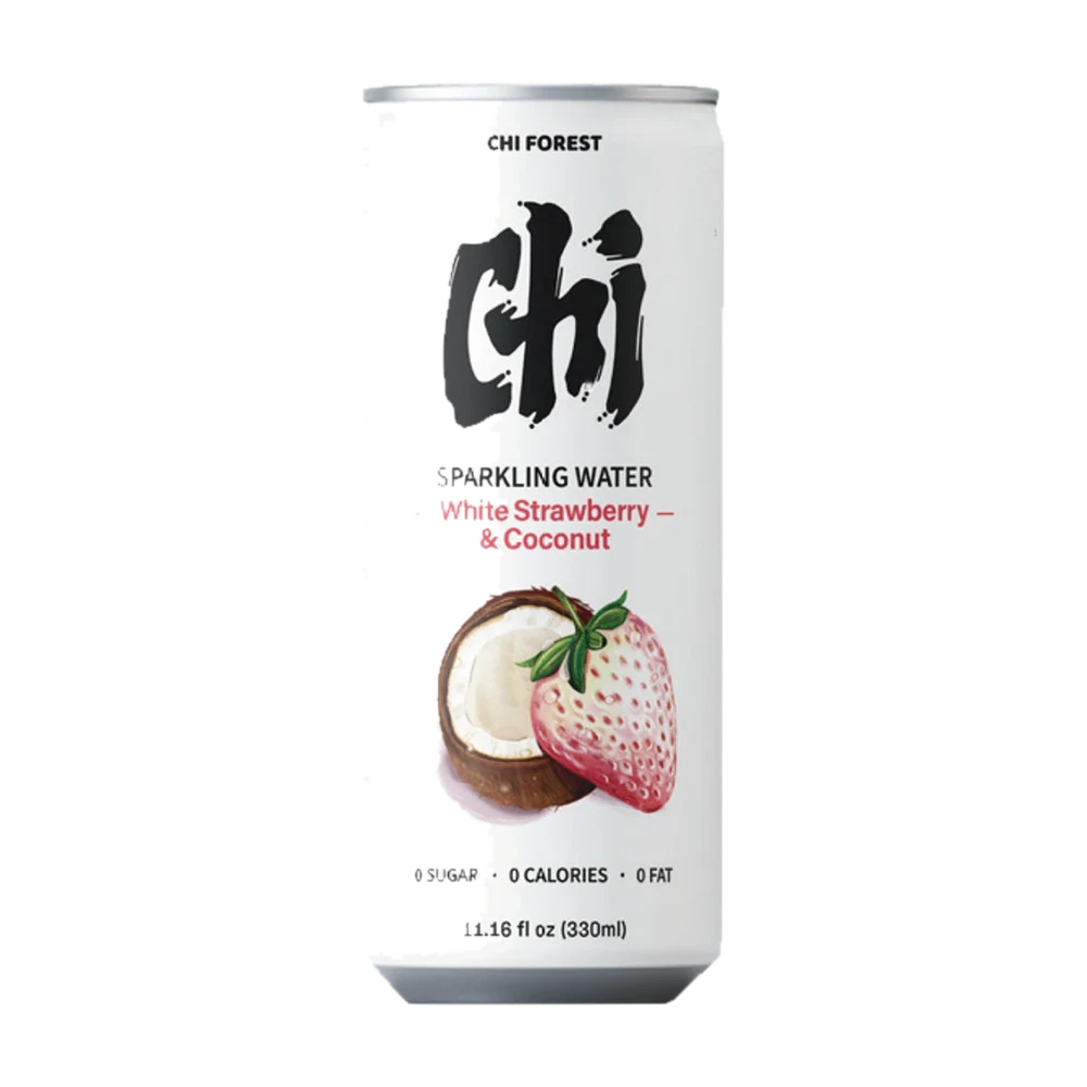 Chi Forest soda de fresa · lata